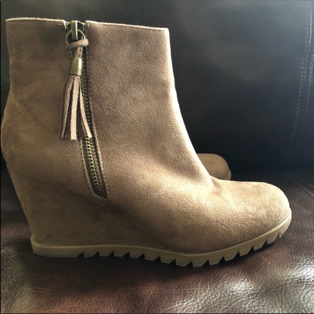 JustFab Wedge Booties